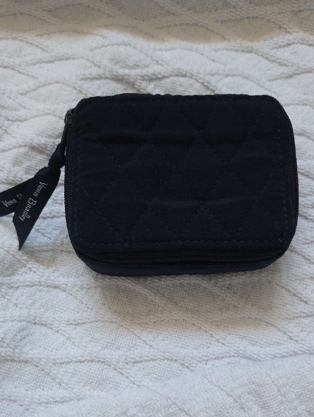 Vera Bradley Navy Blue  Quilted Mini Zip Medicine Travel Case